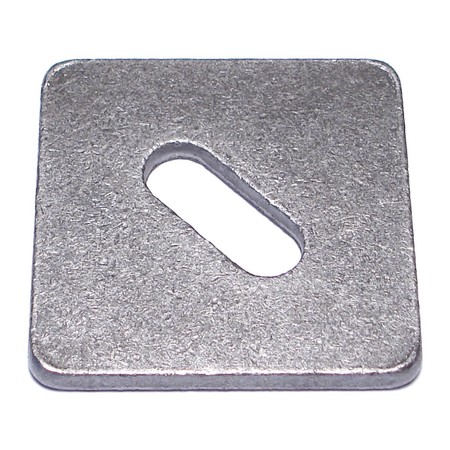 MIDWEST FASTENER Square Washer, Fits Bolt Size 1/2 in Steel, Plain Finish, 60 PK 50260